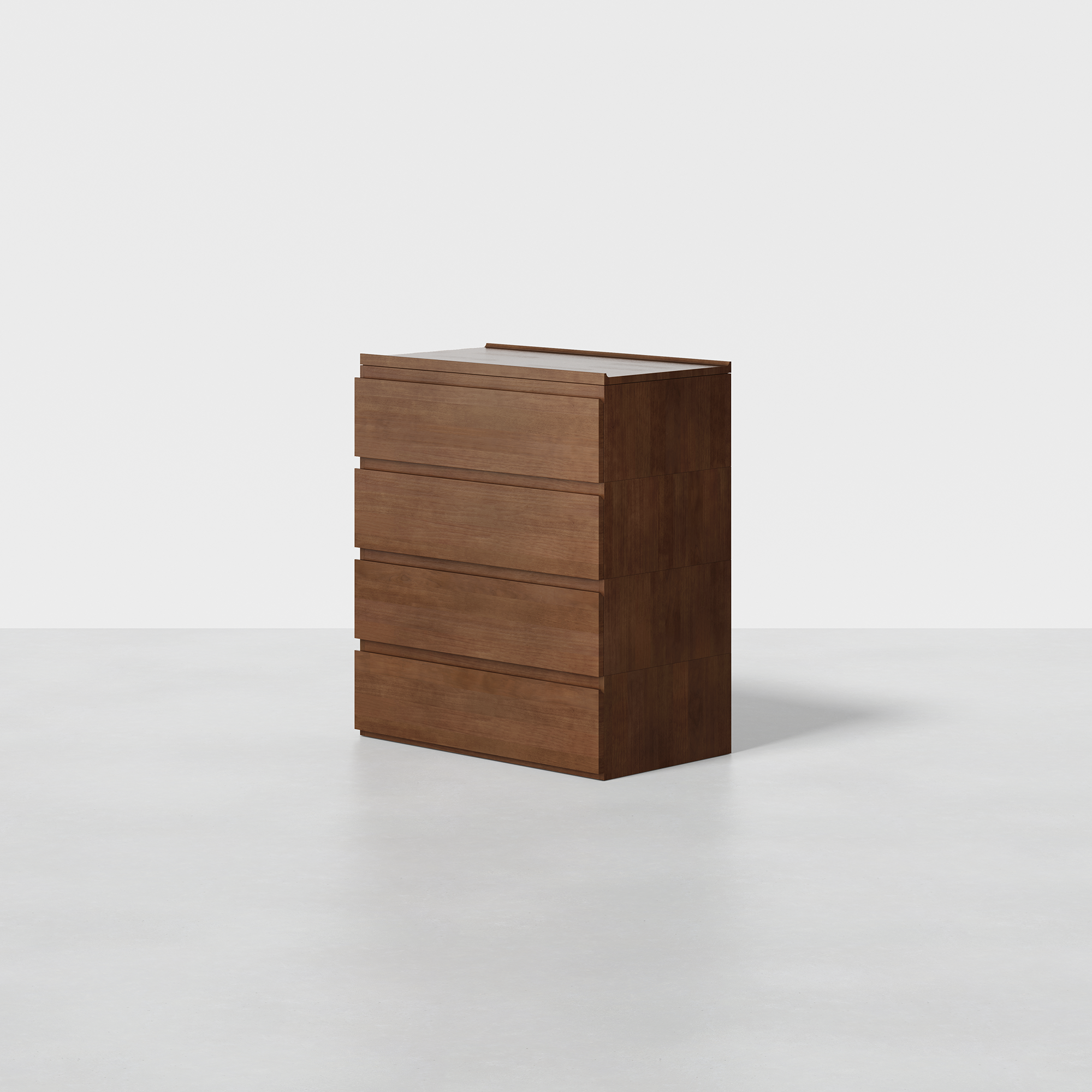 PDP Image: The Dresser (4x1 - Walnut) - Render - Angled