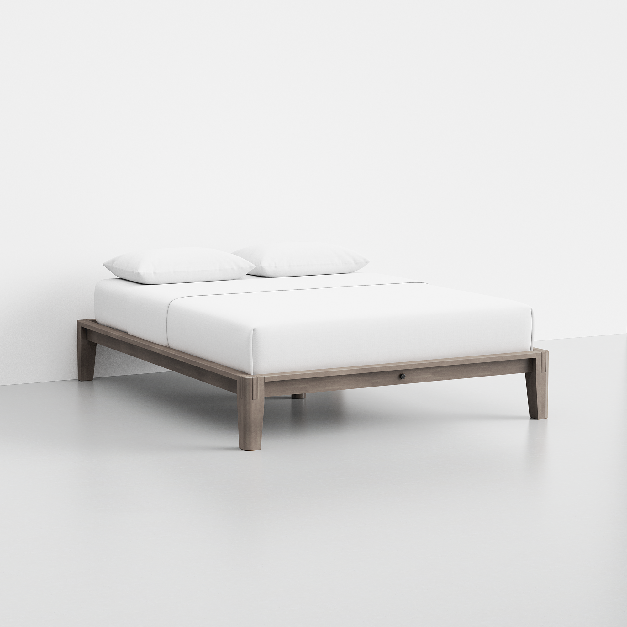 The Bed (Grey / Frame) - Render - Angled
