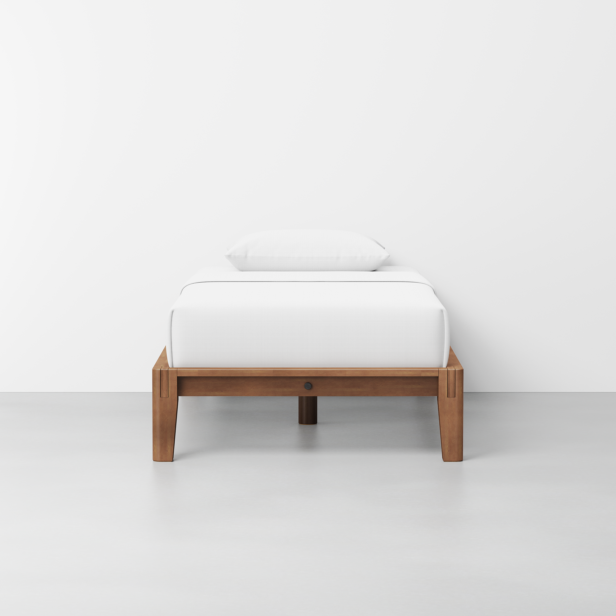 The Bed (Twin / Walnut / Frame) - Render - Front
