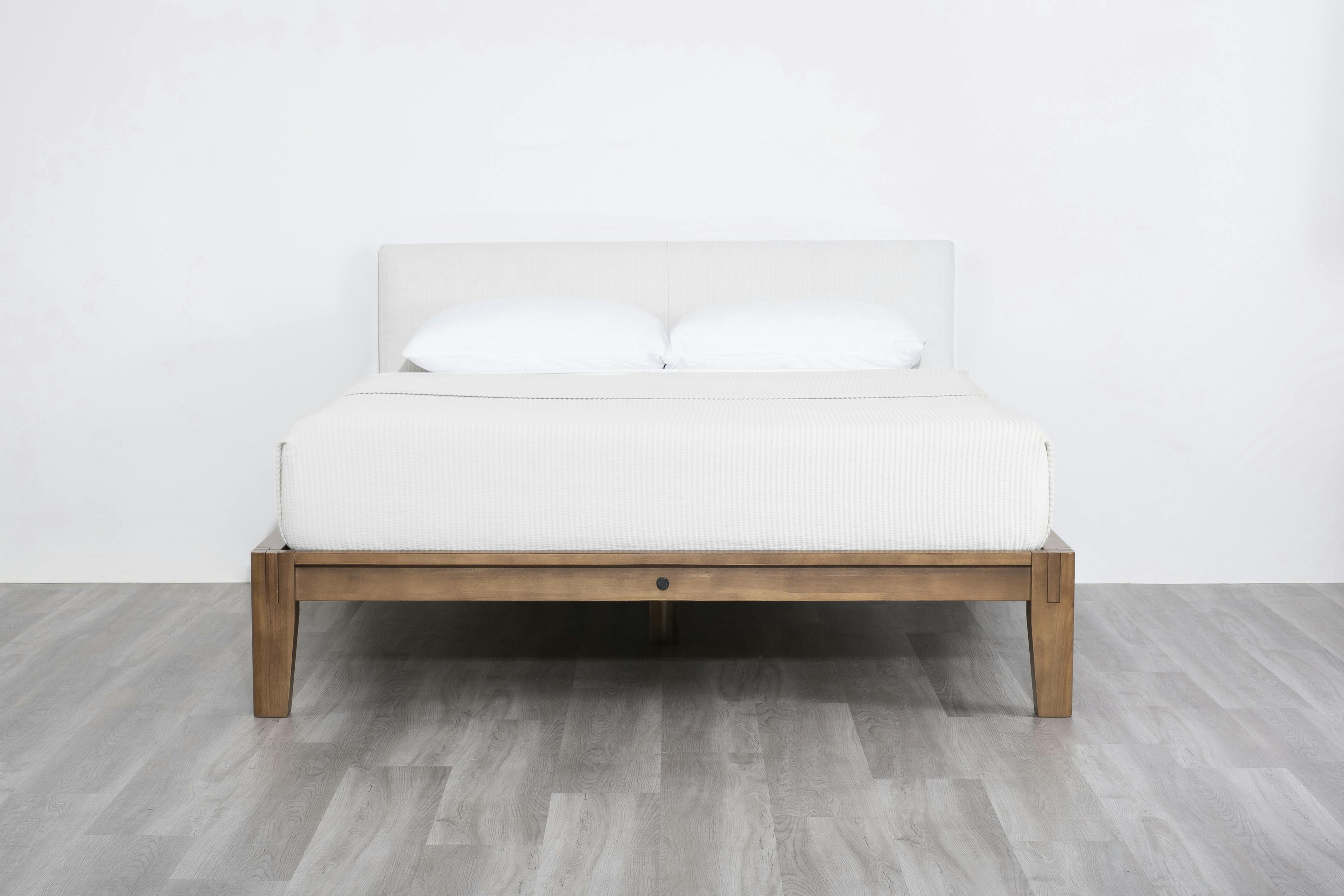 The Bed (Walnut / Light Linen) - Front - 3:2