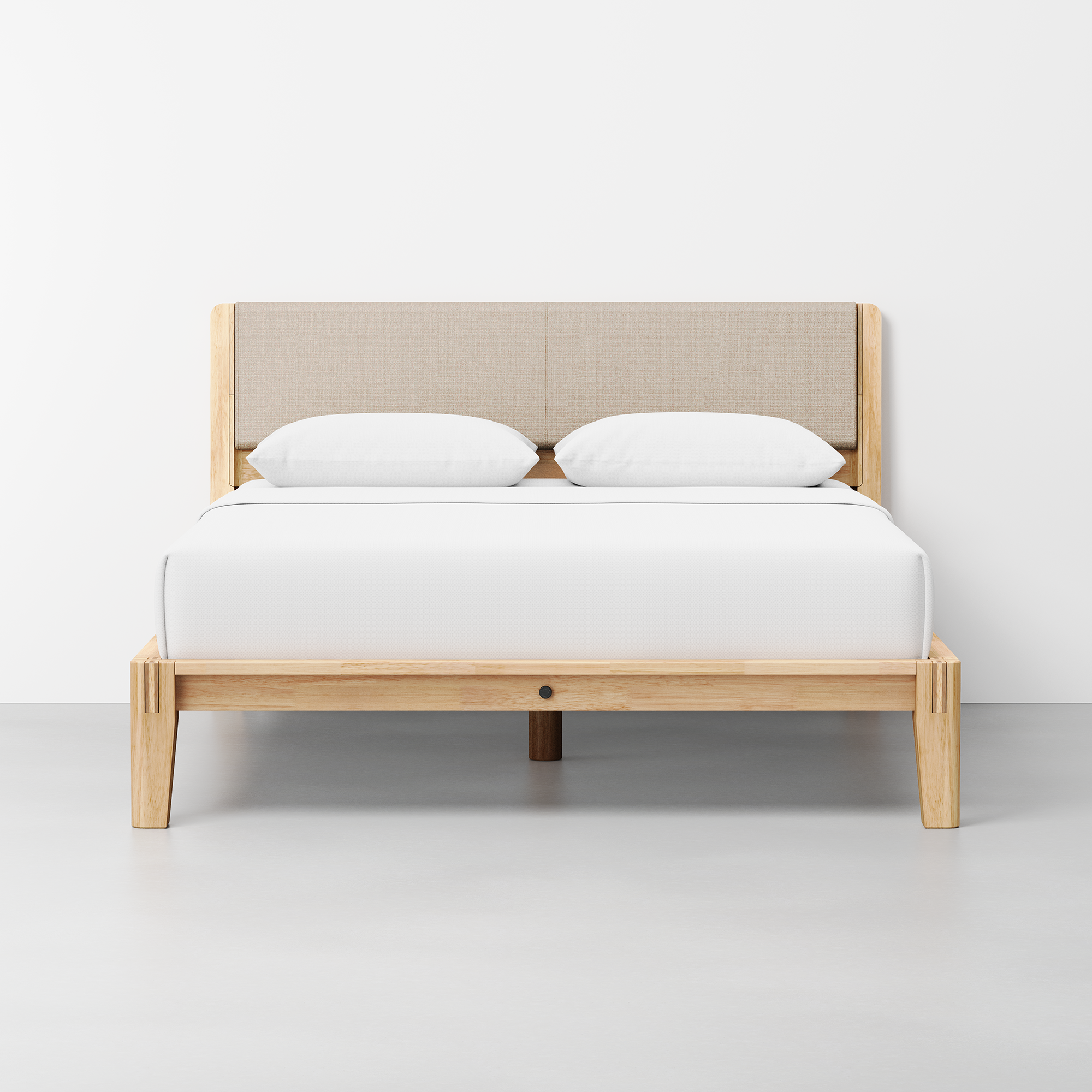 The Bed (Natural / HB Cushion Dune) - Render - Front
