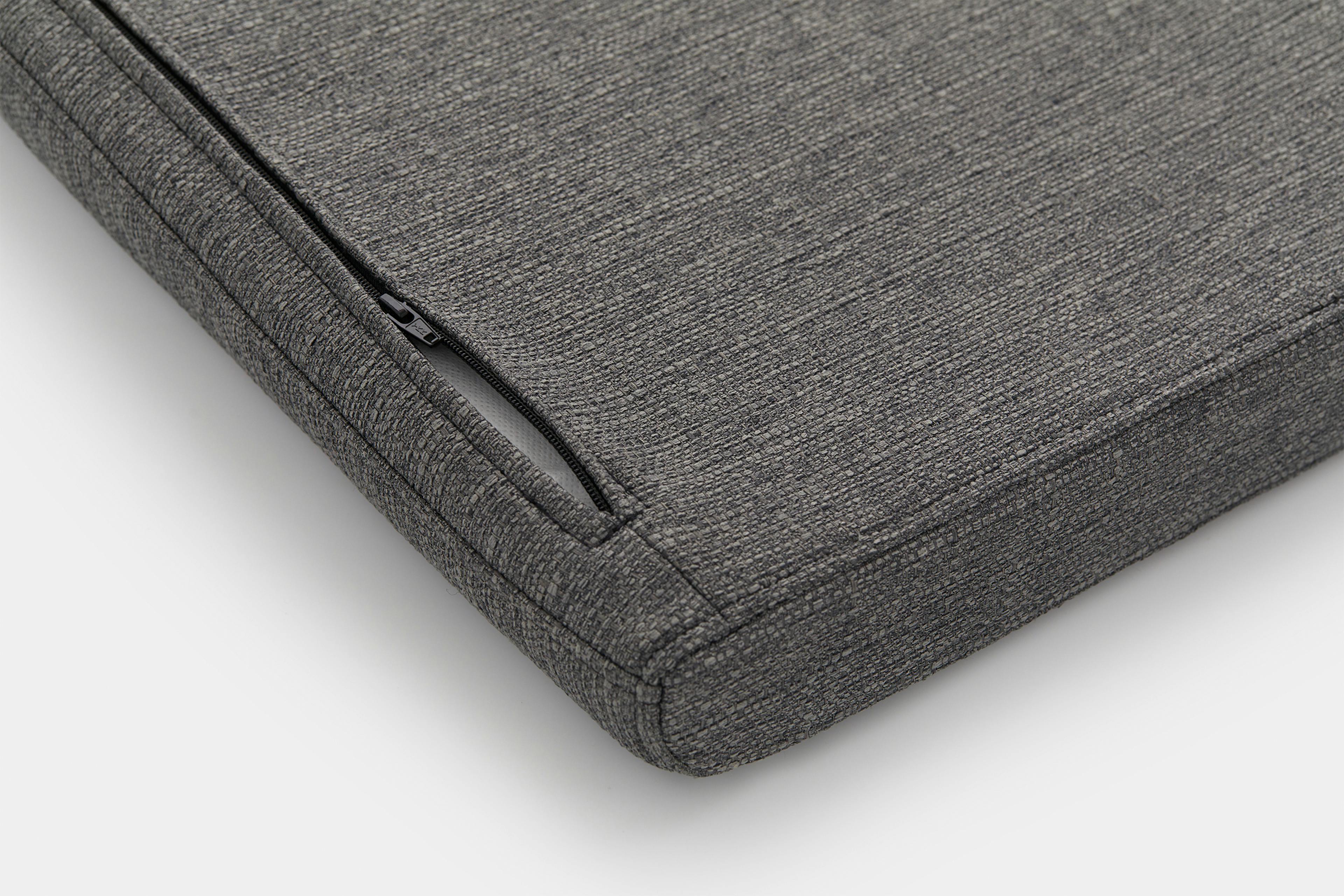 Headboard Cushion Cover (Dark Charcoal) - Render - Zipper Detail