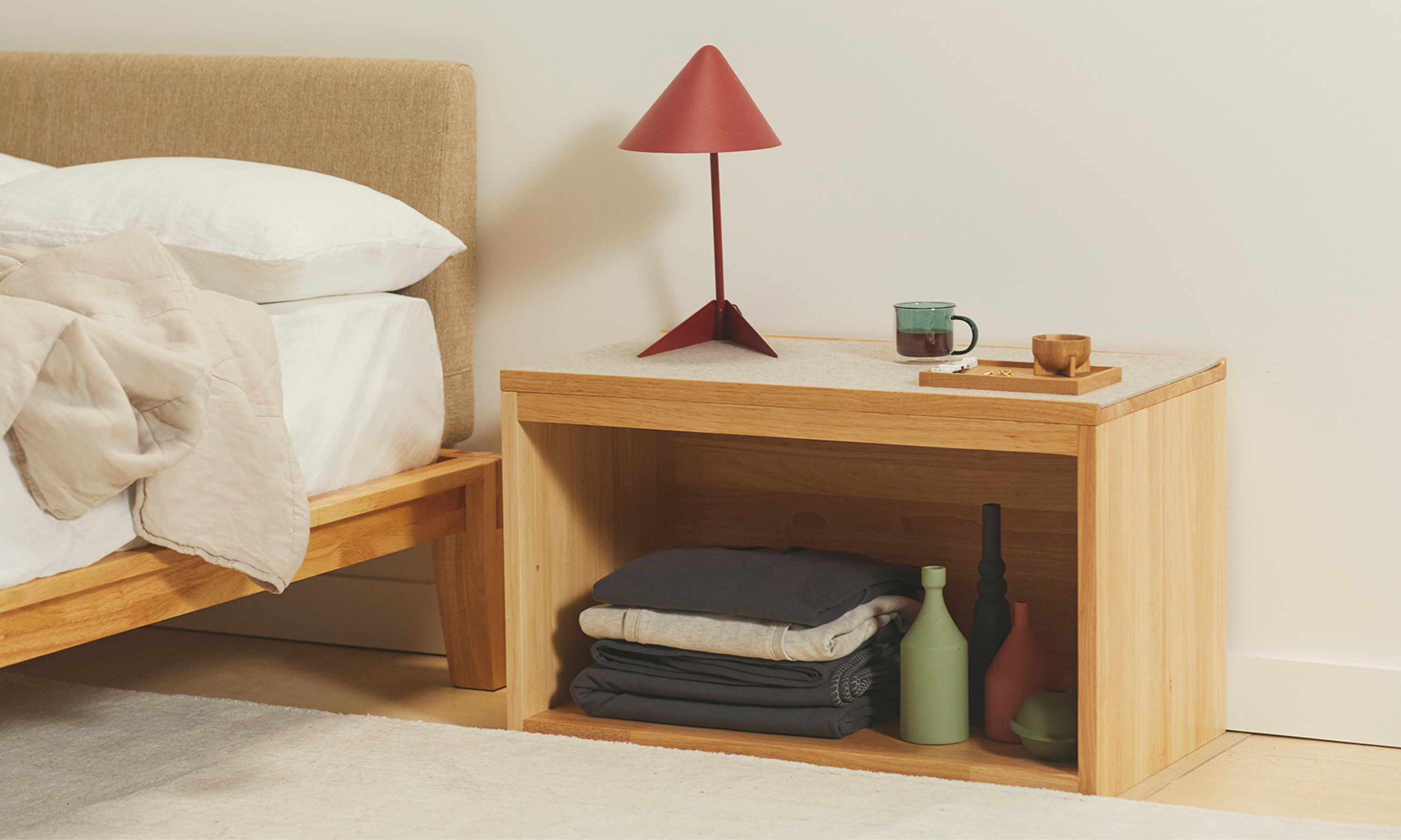 Bedroom Suite - Bedside Tables PLP  - Natural Cubby Nightstand (Desktop)