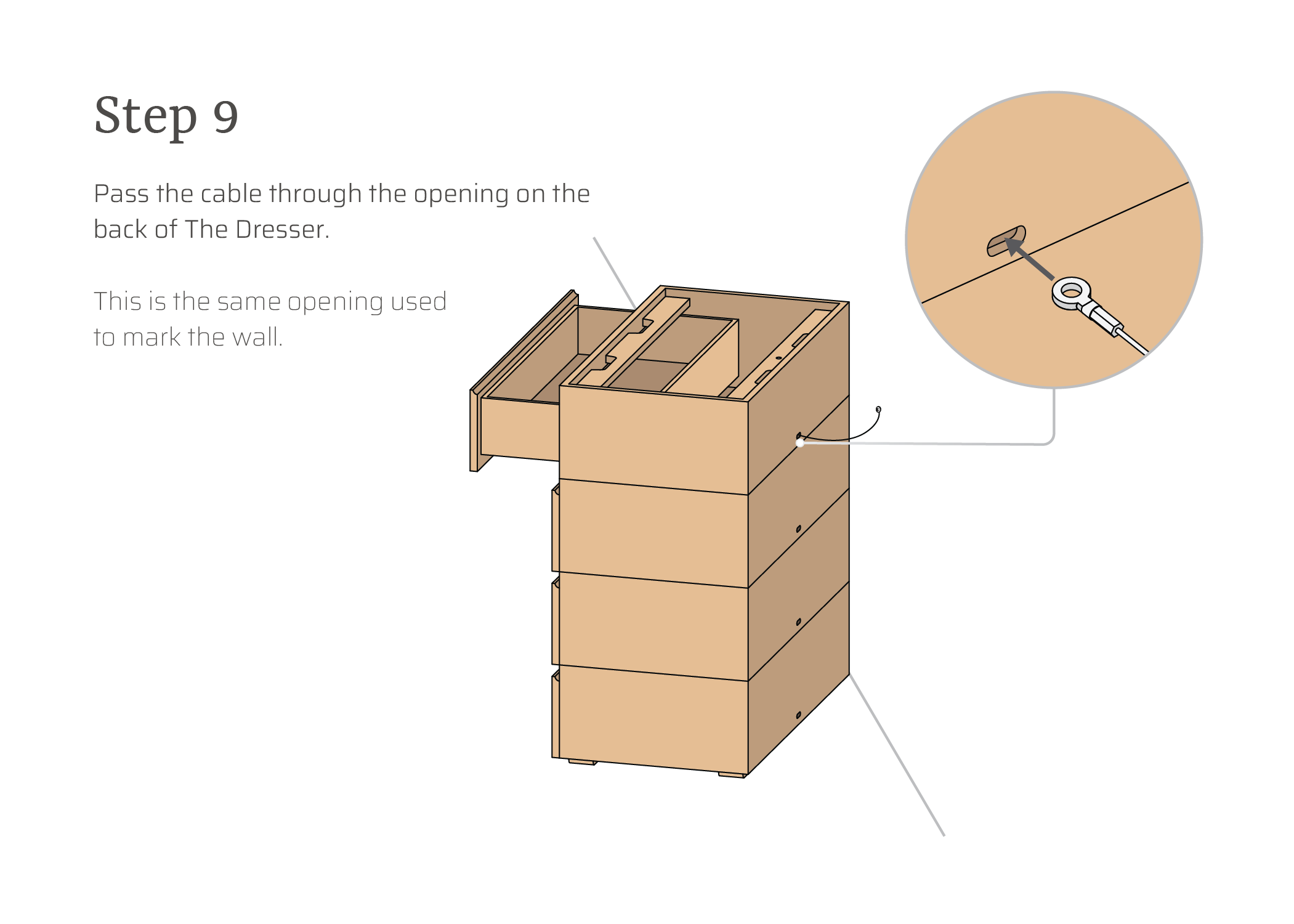 Thuma The Dresser Assembly Instructions Step 9