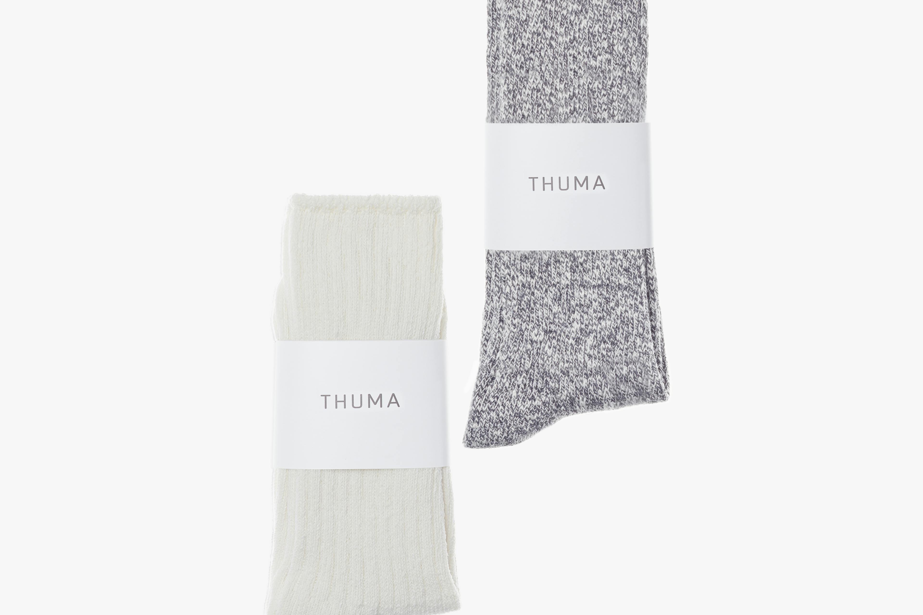 Pair of Thuma Lounge & Leisure Socks in Natural White Color