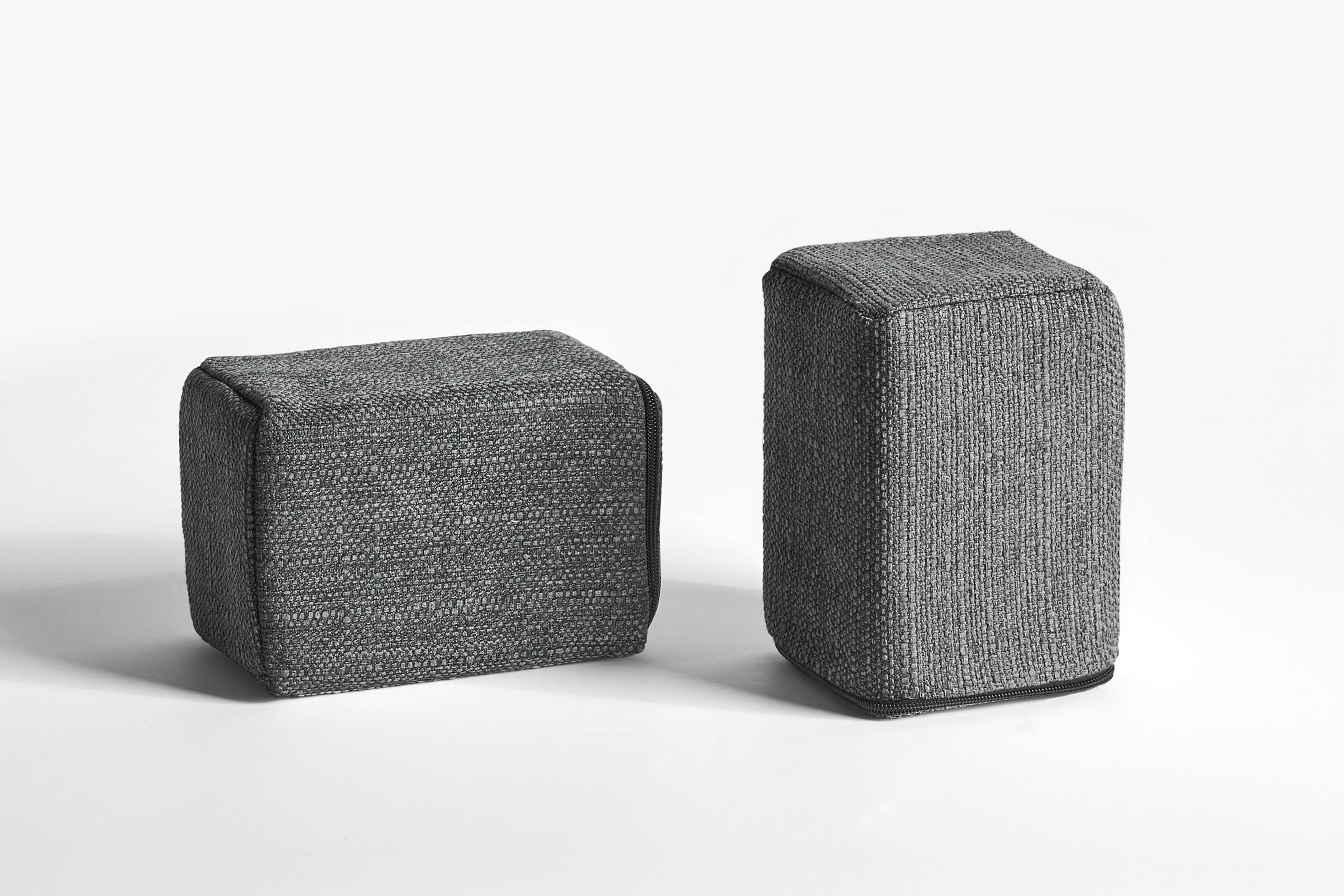 Dark Charcoal Linen Weave Bolsters Product Image