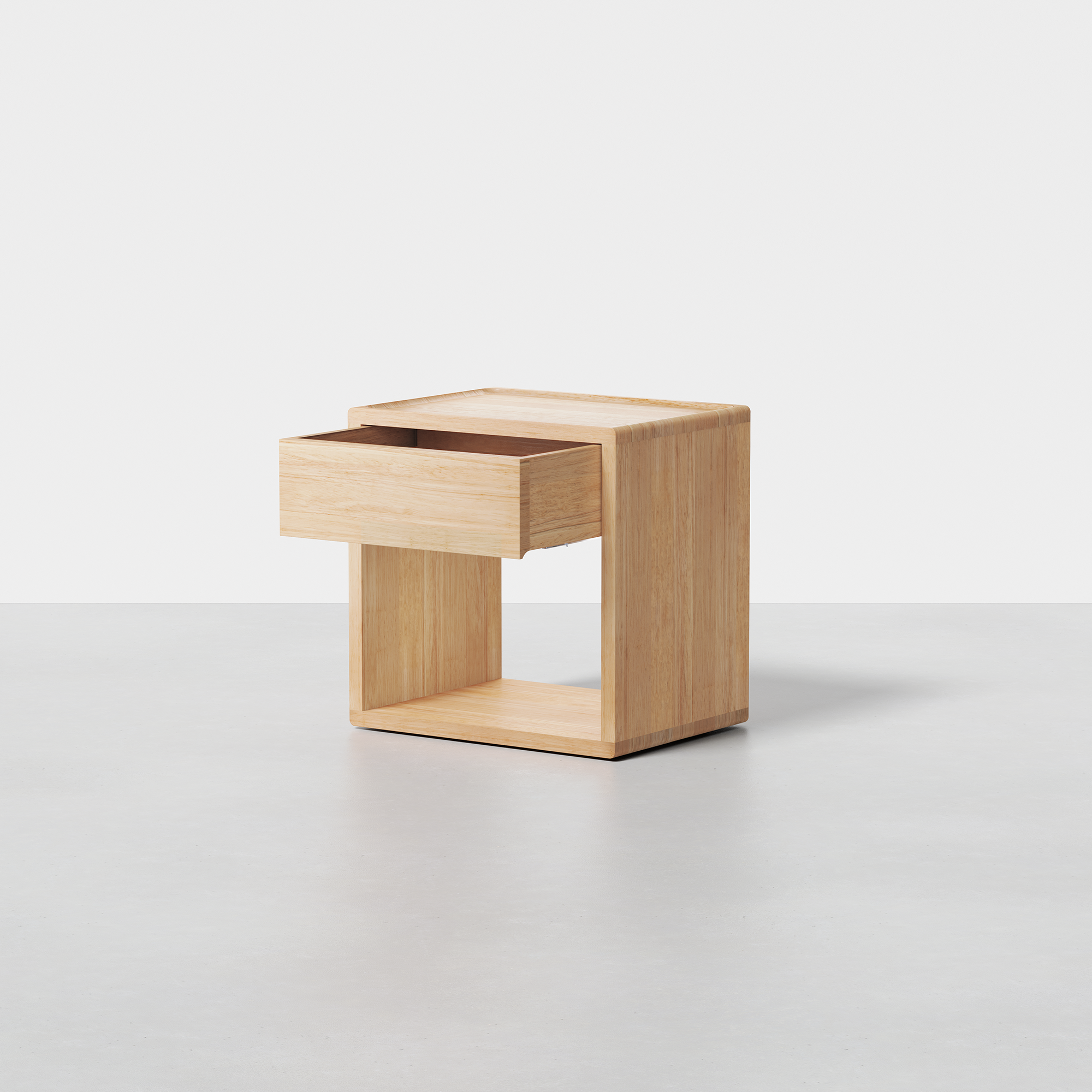 PDP Image: The Nightstand (Natural) - Render - Side, Drawer