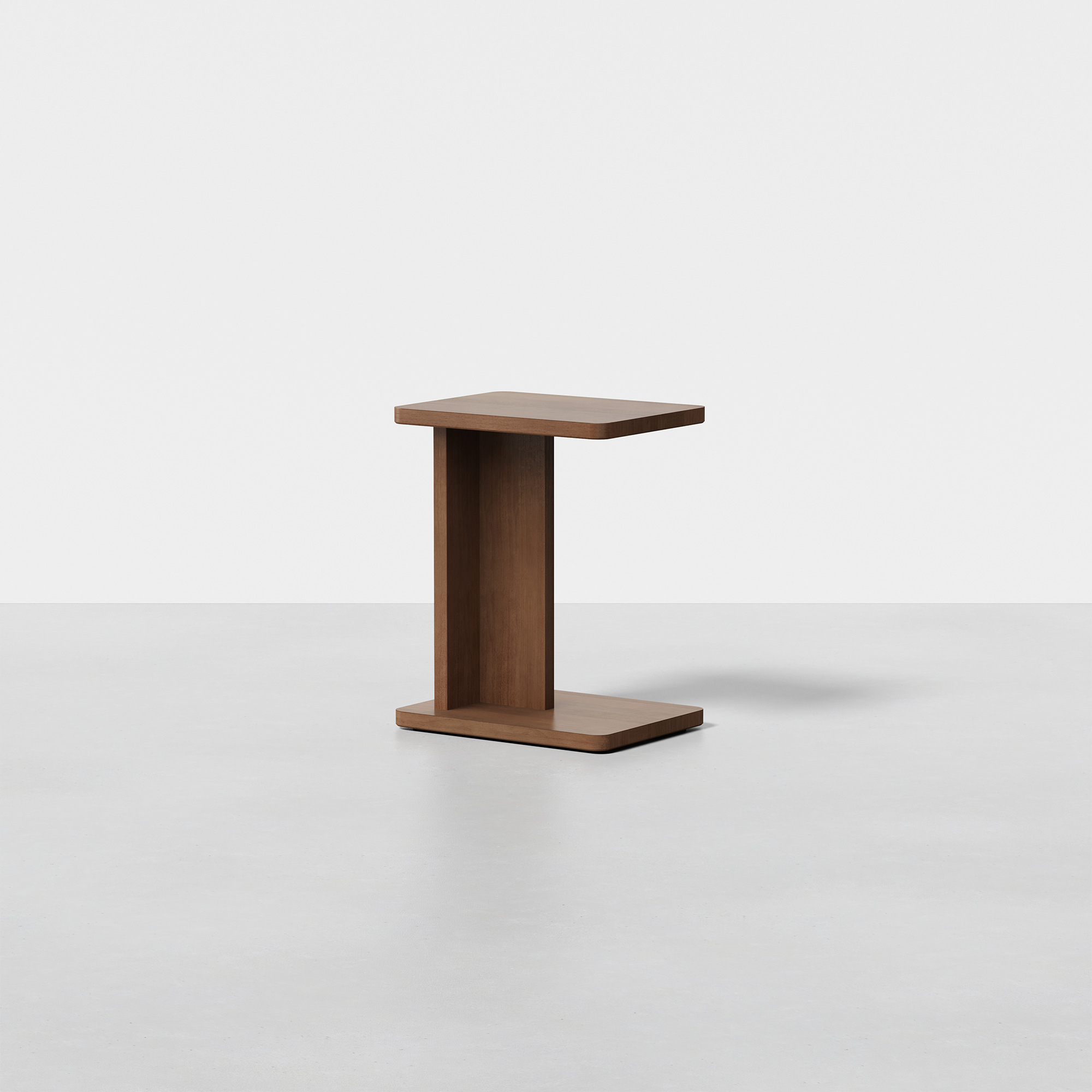 C Side Table (Walnut) - Render - Angled