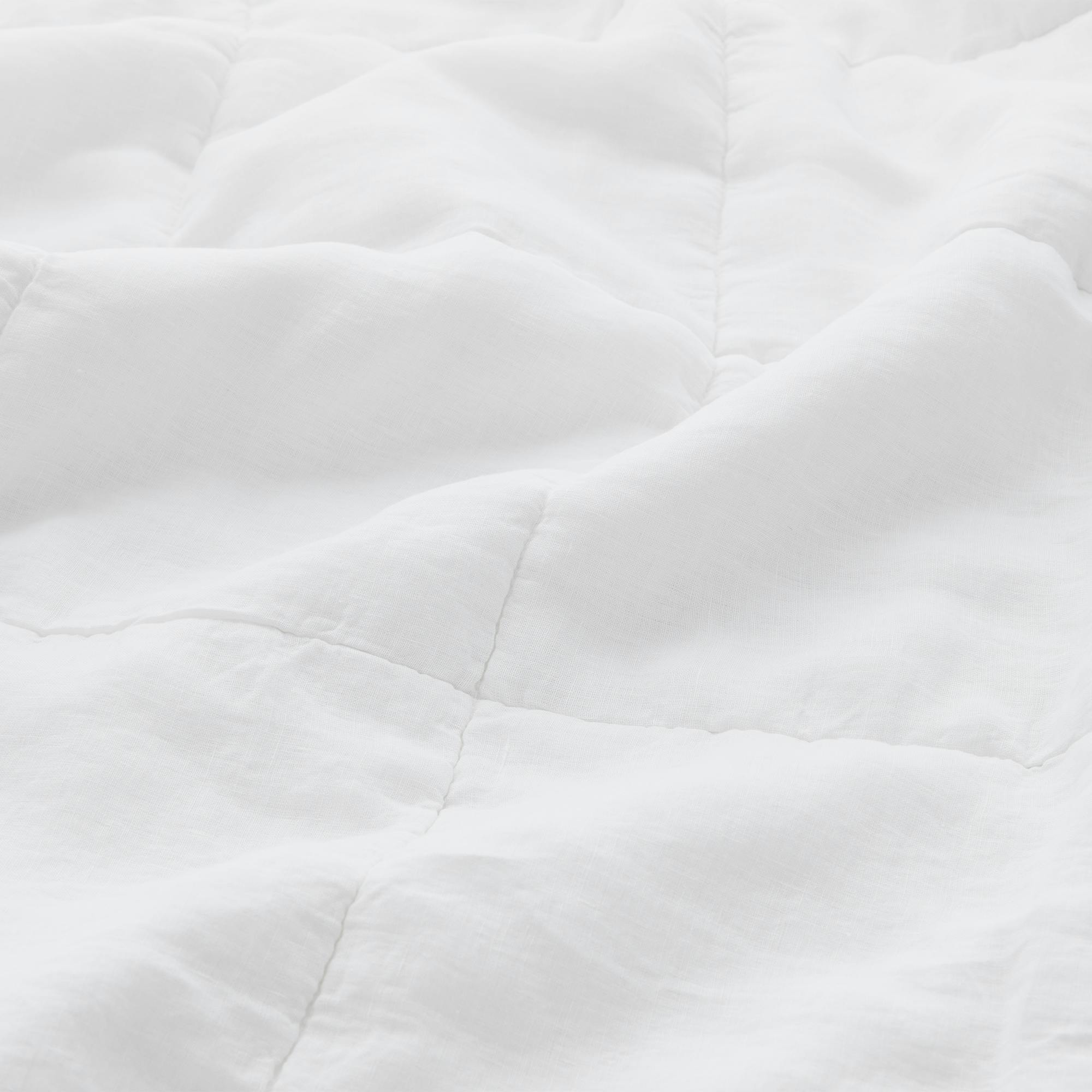 Linen Box Quilt (White) - Fabric Detail
