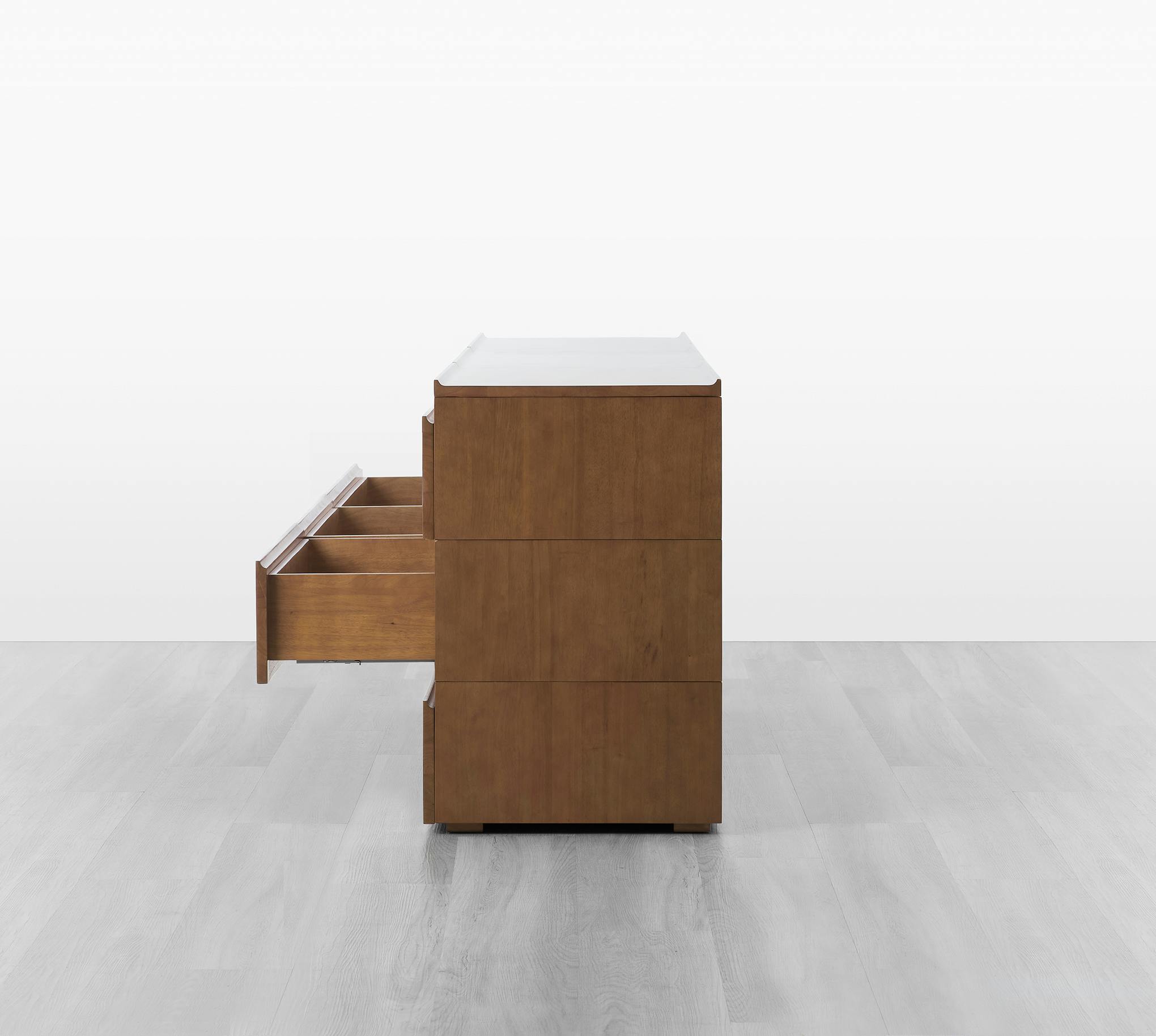 The Dresser (Walnut / 3x3) - Side Open